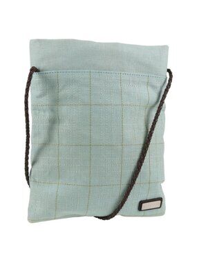Authentic BURBERRY Sacosh Shoulder Bag Canvas Light Blue
